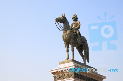 Rama V Statue In Bangkok Stock Photo