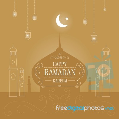 Ramadan Kareem Greeting Background Stock Image