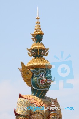 Ramayana Ten Faces Giant Statue From Public Area Stock Photo