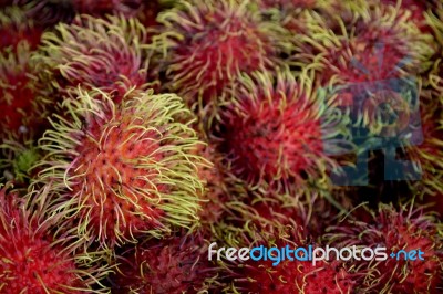 Rambutan Background Stock Photo