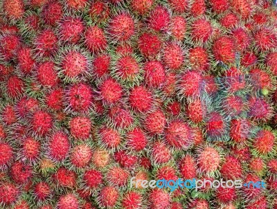 Rambutan Fruits Stock Photo