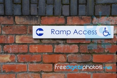 Ramp Access Sign Stock Photo