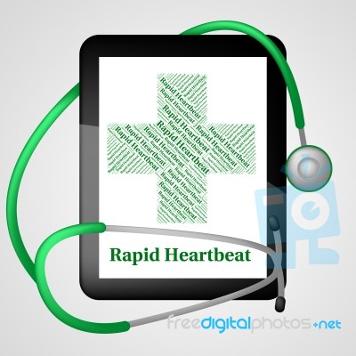 Rapid Heartbeat Indicates Ill Health And Disease Stock Image