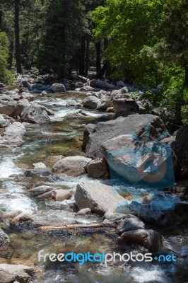 Rapids In Yosemite Stock Photo