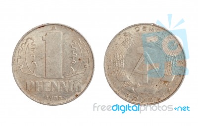 Rare Coin Of Democratic Germany Republic Stock Photo