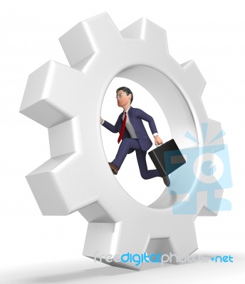 Rat Race Indicates Worn Out And Business 3d Rendering Stock Image