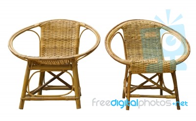 Rattan Chairs Stock Photo