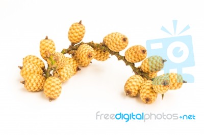 Rattan Fruit On White Background Stock Photo