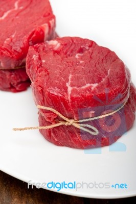 Raw Beef Filet Mignon Stock Photo