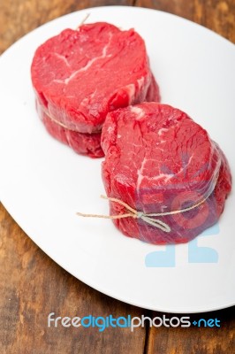 Raw Beef Filet Mignon Stock Photo