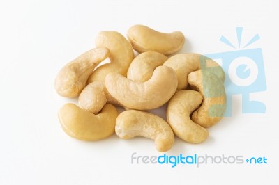 Raw Cashew Nuts Closed Up Stock Photo