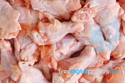 Raw Chicken Wing Stock Photo