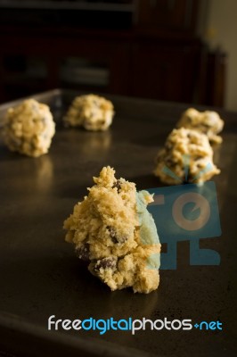 Raw Cookie Dough Stock Photo