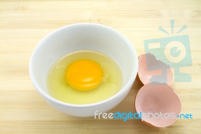 Raw Egg Stock Photo