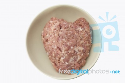 Raw Mince Pork Stock Photo