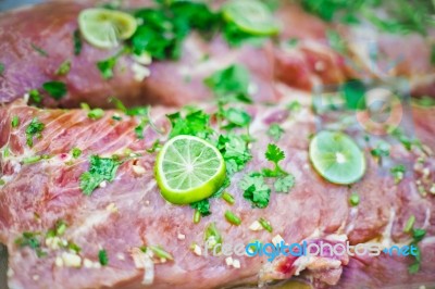 Raw Pork Stock Photo