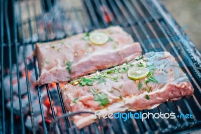 Raw Pork Stock Photo