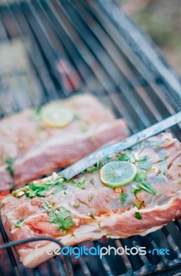 Raw Pork Stock Photo