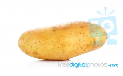 Raw Potato Isolated On The White Background Stock Photo