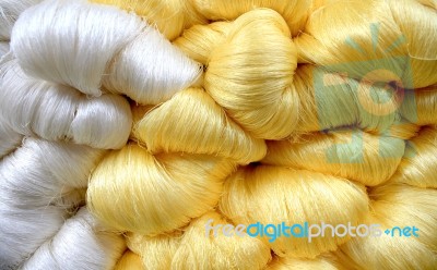 Raw Silk Thread Stock Image