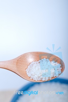 Raw White Rice Stock Photo