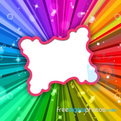 Rays Color Represents Frame Colour And Radiate Stock Image