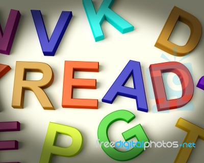 Read Written In Kids Letters Stock Image