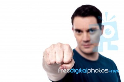 Ready To Get A Punch ? Stock Photo