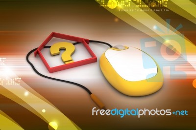 Real Estate Business With Question Mark Stock Image