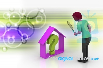 Real Estate Business With Question Mark Stock Image