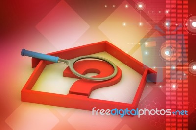 Real Estate Business With Question Mark Stock Image