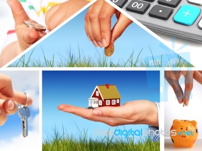 Real Estate Collage Stock Photo