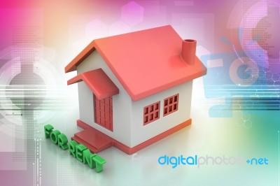 Real Estate Concept House For Rent Stock Image