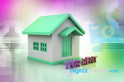 Real Estate Concept House For Rent Stock Image