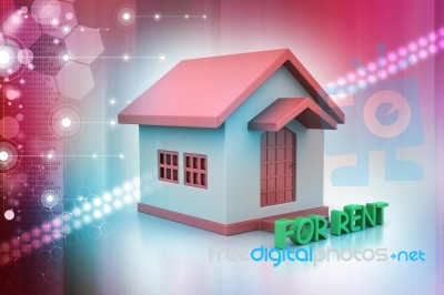 Real Estate Concept House For Rent Stock Image