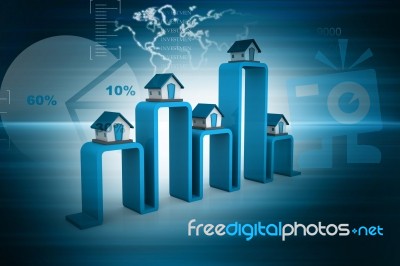 Real Estate Graph Stock Image