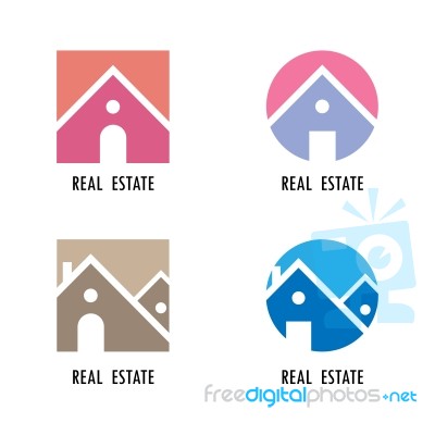 Real Estate Icons And Design Elements Stock Image