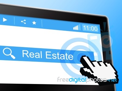 Real Estate Indicates On The Market And Web Stock Image