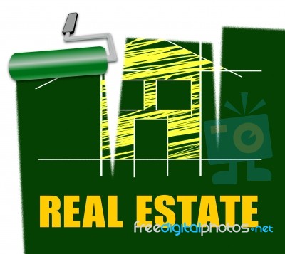 Real Estate Shows Houses For Sale And Realty Stock Image