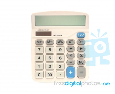 Realistic Electronic Calculater Isolated Stock Photo