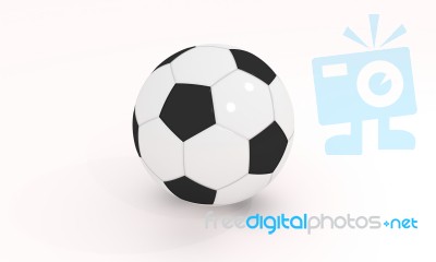 Realistic Soccer Ball On White Background Stock Image