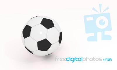 Realistic Soccer Ball On White Background Stock Image