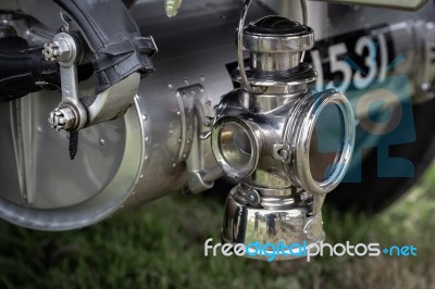 Rear Lamp Of A Vintage Rolls Royce Stock Photo