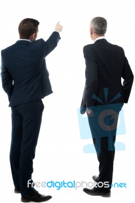 Rear-view Image Of Two Businessmen Stock Photo