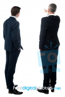 Rear-view Image Of Two Businessmen Stock Photo