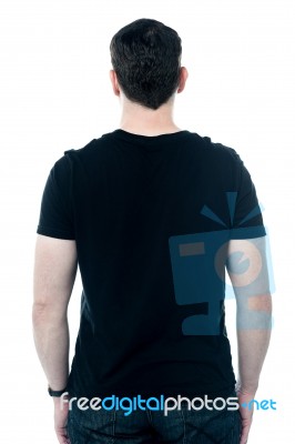 Rear View Of A Casual Man Stock Photo