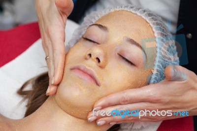 Receiving A Cleansing Therapy Stock Photo