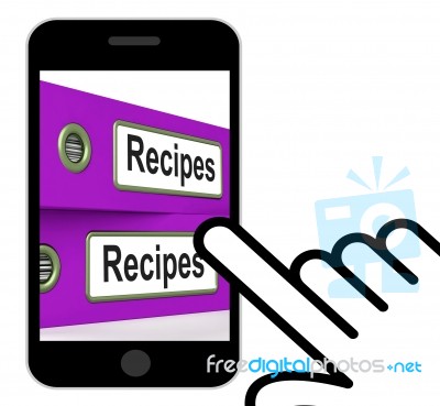 Recipes Folders Displays Meals And Cooking Instructions Stock Image