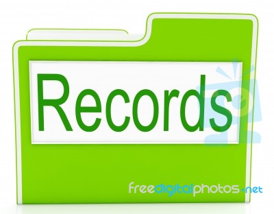 Records File Indicates Folders Business And Archive Stock Image