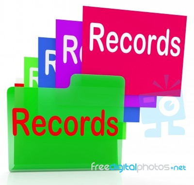 Records Folders Show Files Reports And Evidence Stock Image